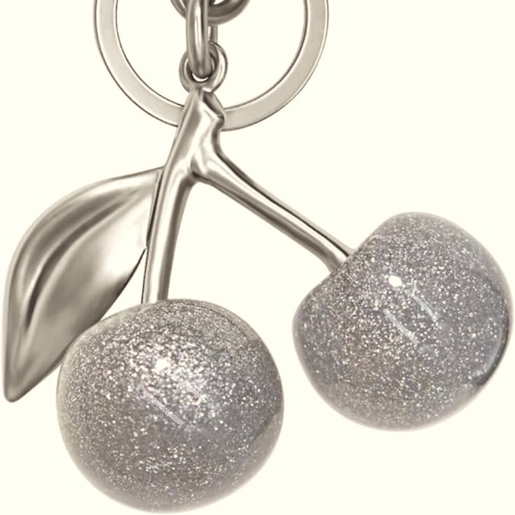 Silver Cherry Sparkle Keychain/Bag Charm - Picture 1 of 3